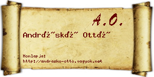 Andráskó Ottó névjegykártya