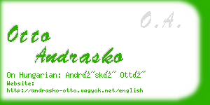 otto andrasko business card